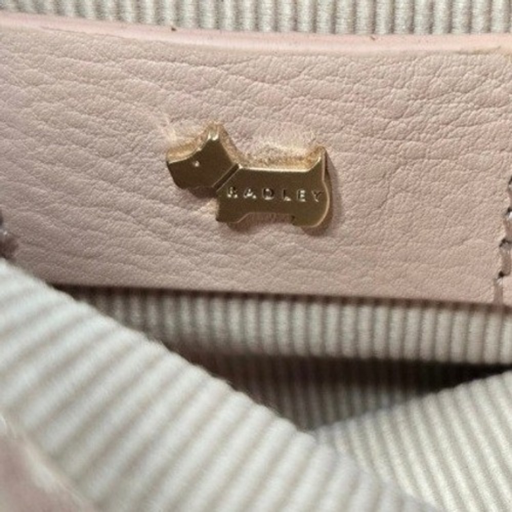 Radley London Pocket Leather Crossbody Bag Pebbled Blush Pink Scottie Dog Charm - Picture 10 of 16